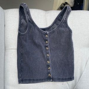 forever 21 crop top, size small, gray